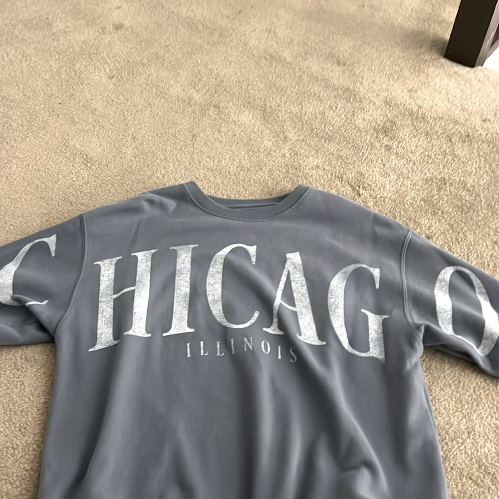 Oversized blue crewneck